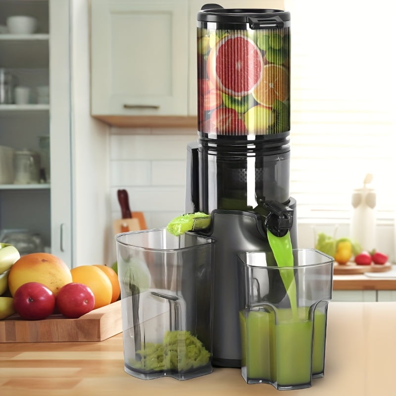 350W Extra Wide Cold Press Juicer, Efficient Slow Masticating Juicer with 4.7" Feed Chute - Easy to Clean, Ideal for Whole Fruits - Perfect Gift for Families, Suitable for Christmas, Thanksgiving