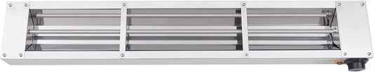 36'' Food Heat Lamp Overhead Food Warmer  Infrared Strip Heater with Cord & Plug,110V,500 Watts (36 Inch), Silve