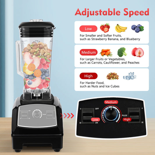 3HP 2L Heavy Duty Commercial Blender Mixer Juicer Professional Power Blender for Family or Restaurant
