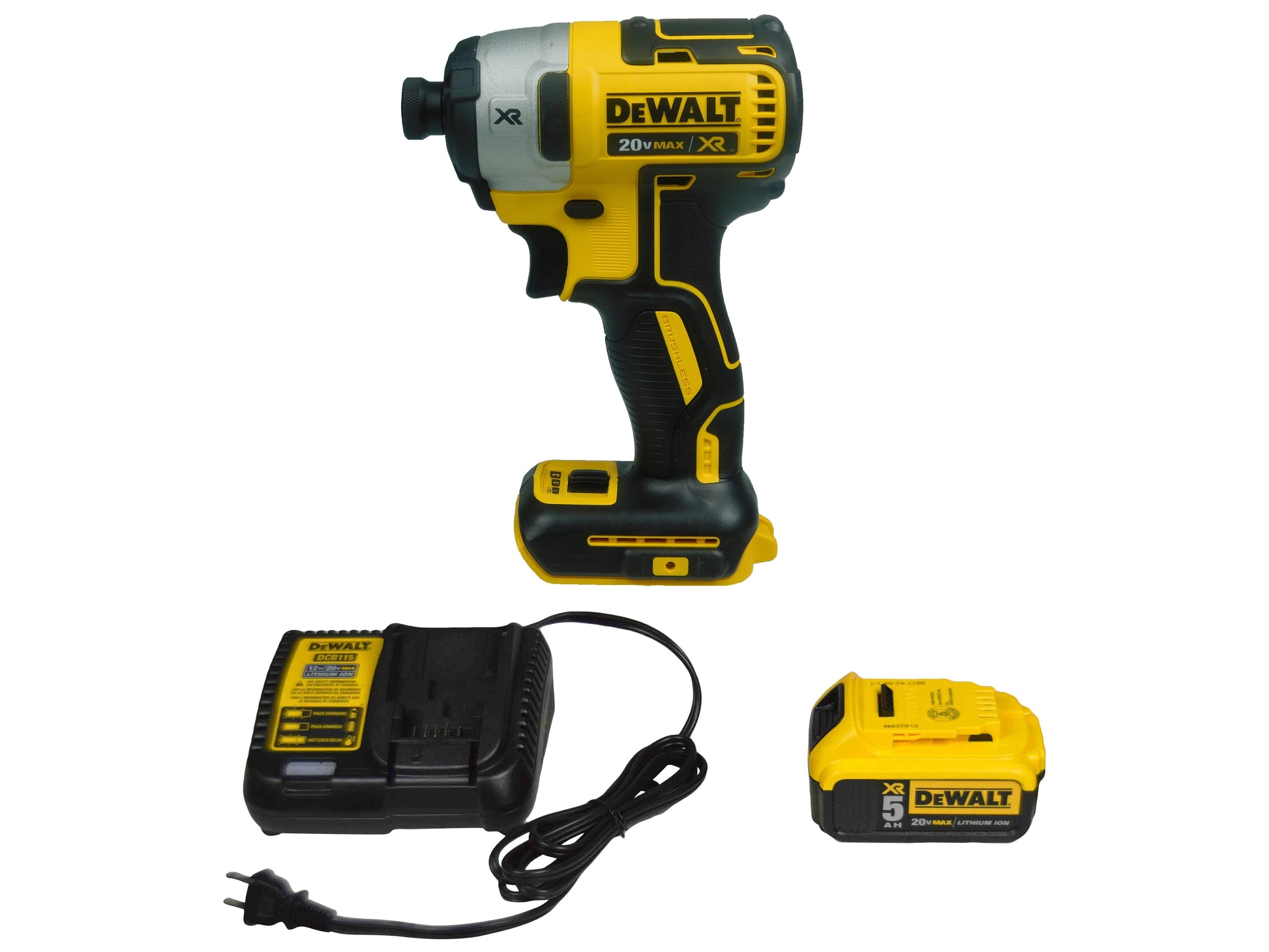 Open Box Dewalt DCF887 20V 1/4" Impact Driver, DCB205 20V 5.0AH Battery, DCB115 Charger
