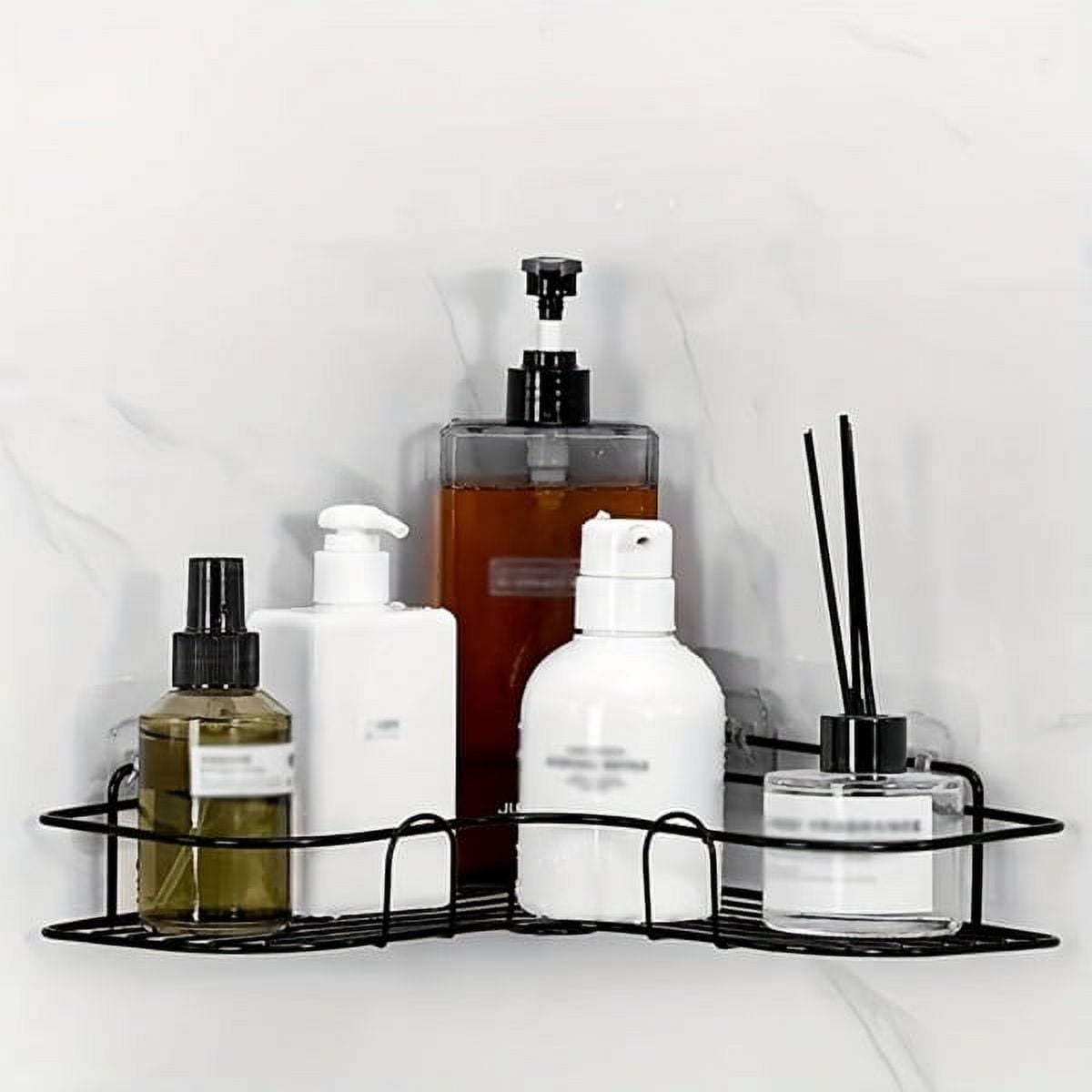 3pcs Wall Mounted Bathroom Shelf, Shower Caddy Rack, No Punching Triangle Storage Rack For Bathroom Kitchen, Bathroom Accessories