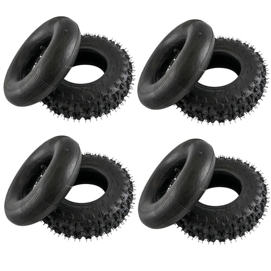 4.10/3.50-6 4.10-6 410-6" Inch Tire and Inner Tube for Scooter Wheelbarrows Hand Trucks Lawn Mowers Wagons Snow Blowers Dollies Tractor Go Kart Yard Trailers Trolleys Generators ATV (4)