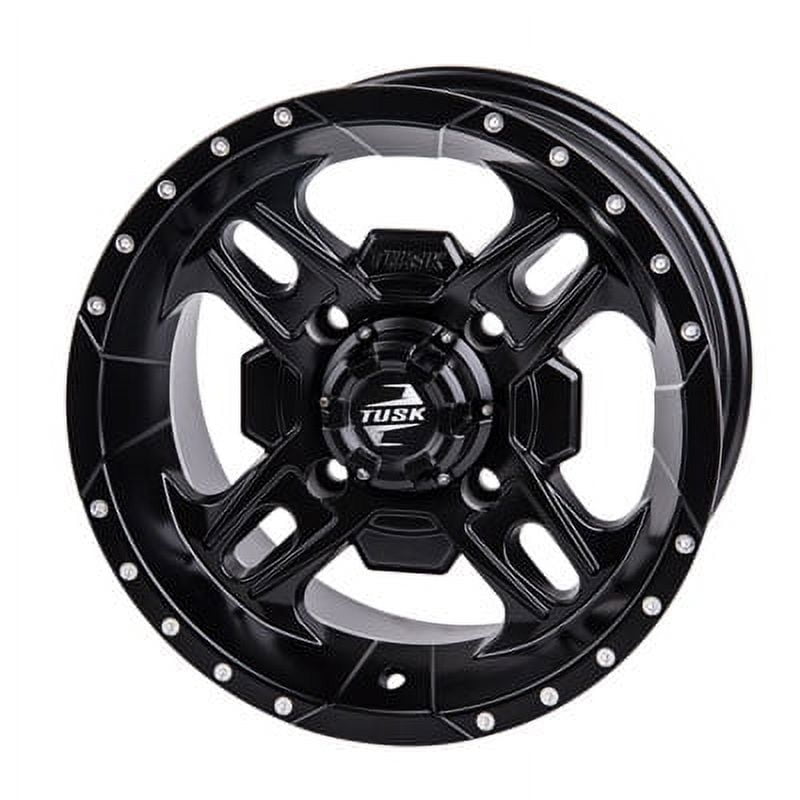 4/110 Beartooth Wheel 12x7 5.0 + 2.0 Matte Black for Honda RANCHER 420 4x4 AT DCT IRS 2015-2019