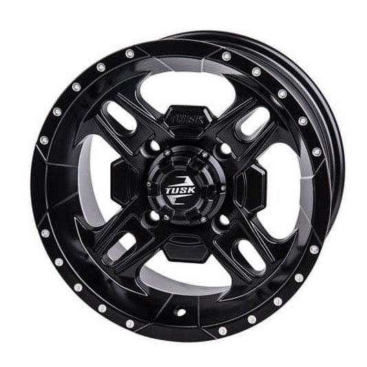 4/110 Beartooth Wheel 12x7 5.0 + 2.0 Matte Black for Honda RANCHER 420 4x4 AT DCT IRS 2015-2019