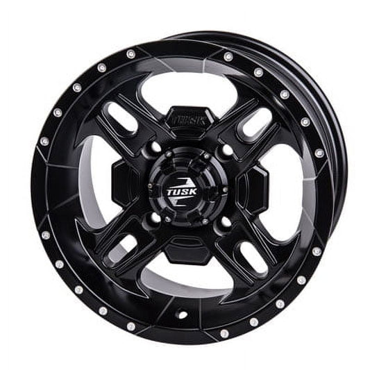 4/110 Beartooth Wheel 12x7 5.0 + 2.0 Matte Black for Honda Rancher 420 4x4 2007-2020