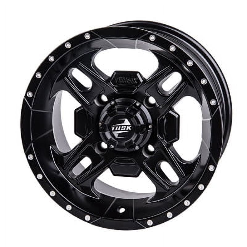 4/110 Beartooth Wheel 12x7 5.0 + 2.0 Matte Black for Honda Rancher 420 4x4 ES 2007-2019