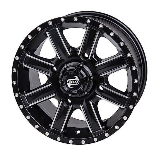 4/137 Tusk Cascade Wheel 14x7 5.0 + 2.0 Machined/Black For Can-Am Defender HD10 Max X MR with Half Doors 2023-2025