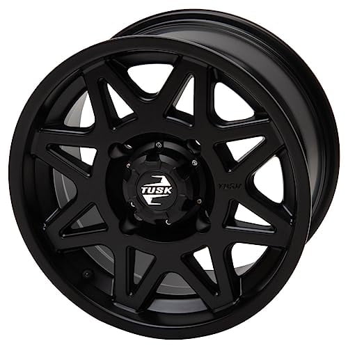 4/137 Tusk Tintic Wheel 14x7 4.0 + 3.0 Matte Black For Can-Am Defender HD10 Max X MR with Half Doors 2023-2025