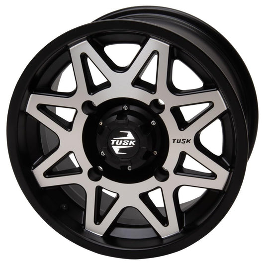 4/137 Tusk Tintic Wheel 15x7 4.0 + 3.0 Machined/Black For Can-Am Defender HD7 Max DPS 2024-2025