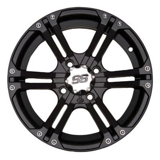4/156 ITP SS212 Alloy Series Wheel 12x7 4.0 + 3.0 Matte Black for Yamaha RAPTOR 700R 2013-2018