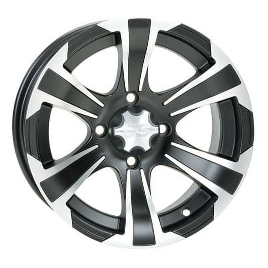 4/156 ITP SS312 Alloy Series Wheel 12x7 4.0 + 3.0 Matte Black for Polaris RANGER RZR S 800 LE 2011-2012