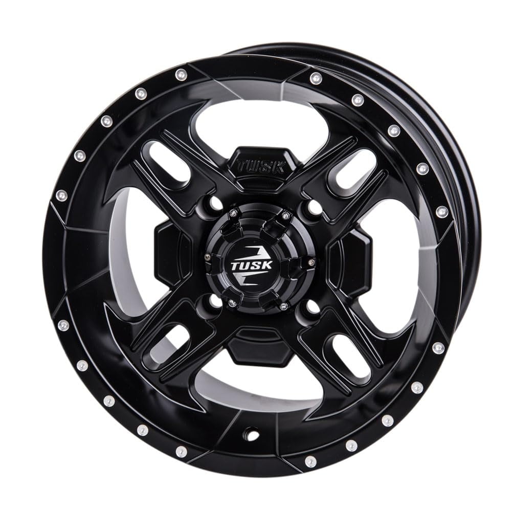 4/156 Tusk Beartooth Wheel 12x7 4.0 + 3.0 Matte Black For POLARIS RZR 900 Trail Premium 2021-2022