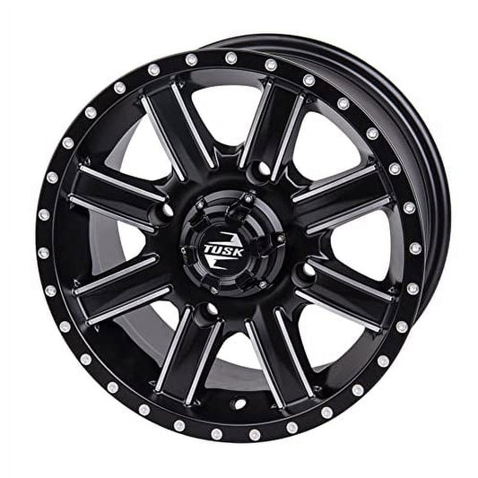 4/156 Tusk Cascade Wheel 12x7 4.0 + 3.0 Machined/Black For Polaris RANGER SP 570 2022-2025