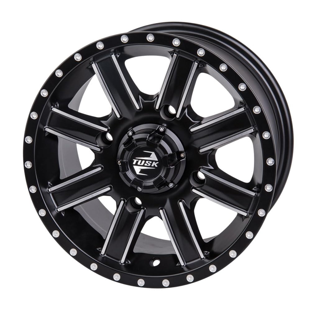 4/156 Tusk Cascade Wheel 14x7 5.0 + 2.0 Machined/Black For POLARIS SPORTSMAN 500 4X4 1996-2006