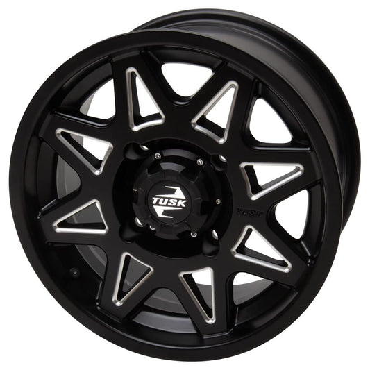 4/156 Tusk Tintic Wheel 15x7 4.0 + 3.0 Milled/Black For Polaris RANGER 4x4 Diesel 2011-2018