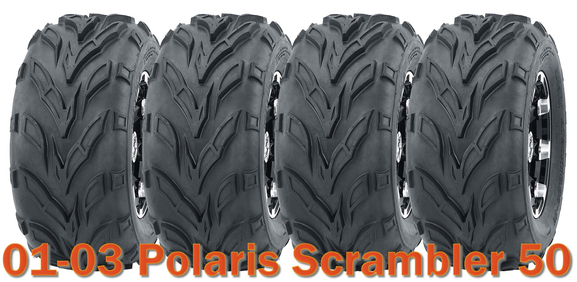 (4) 16x8-7 WANDA ATV tires set for 2001-2003 Polaris Scrambler 50