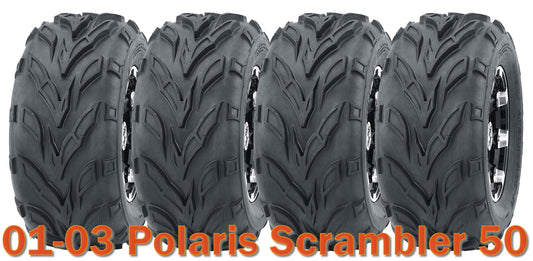 (4) 16x8-7 WANDA ATV tires set for 2001-2003 Polaris Scrambler 50