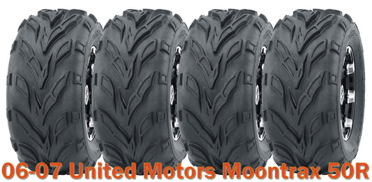 (4) 16x8-7 WANDA ATV tires set for 2006-2007 United Motors Moontrax 50R