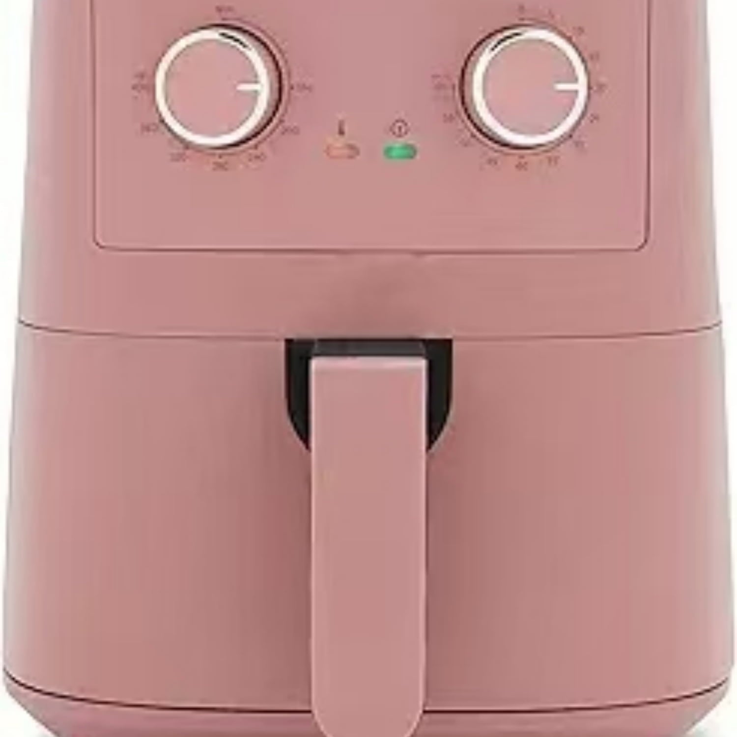 4.5QT Mechanical Air Fryer,Free Ceramic Nonstick Adjustable Temperature Timer Dial, LED Indicator, Holiday Gifting, Dishwasher Safe, Compact Kitchen Essential, Dusty Pink