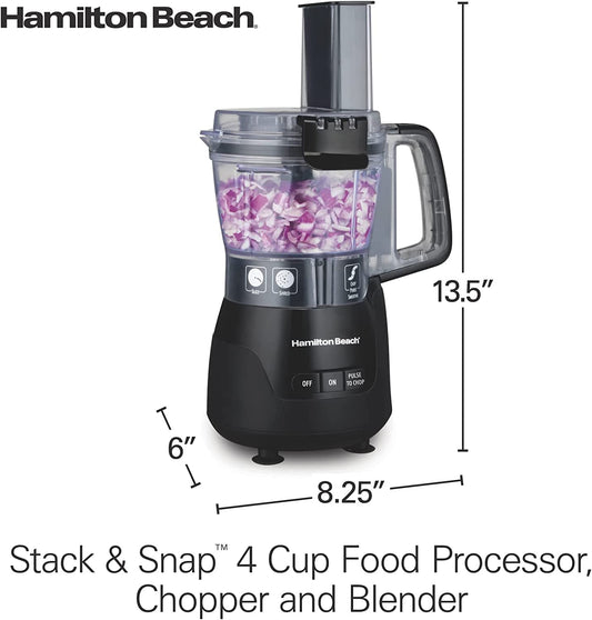 4-Cup  Food Processor with Leak-Proof Bowl, 250  for Slicing, Shredding & Pureeing, Compact Kitchen Appliance