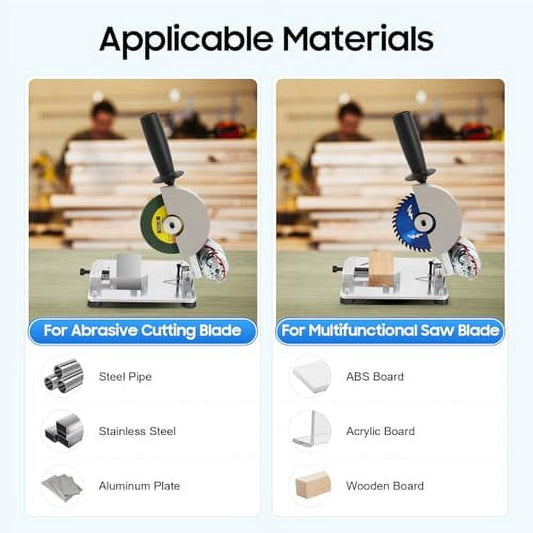 4" Mini Table Saw, 110V Micro Cutting Machine Portable Mini Chop 9000 RPM Adjustable 0-45° Angle & Height Miter Saw for DIY Model Crafts Hobby Metal Wood Plastic Compound Tool