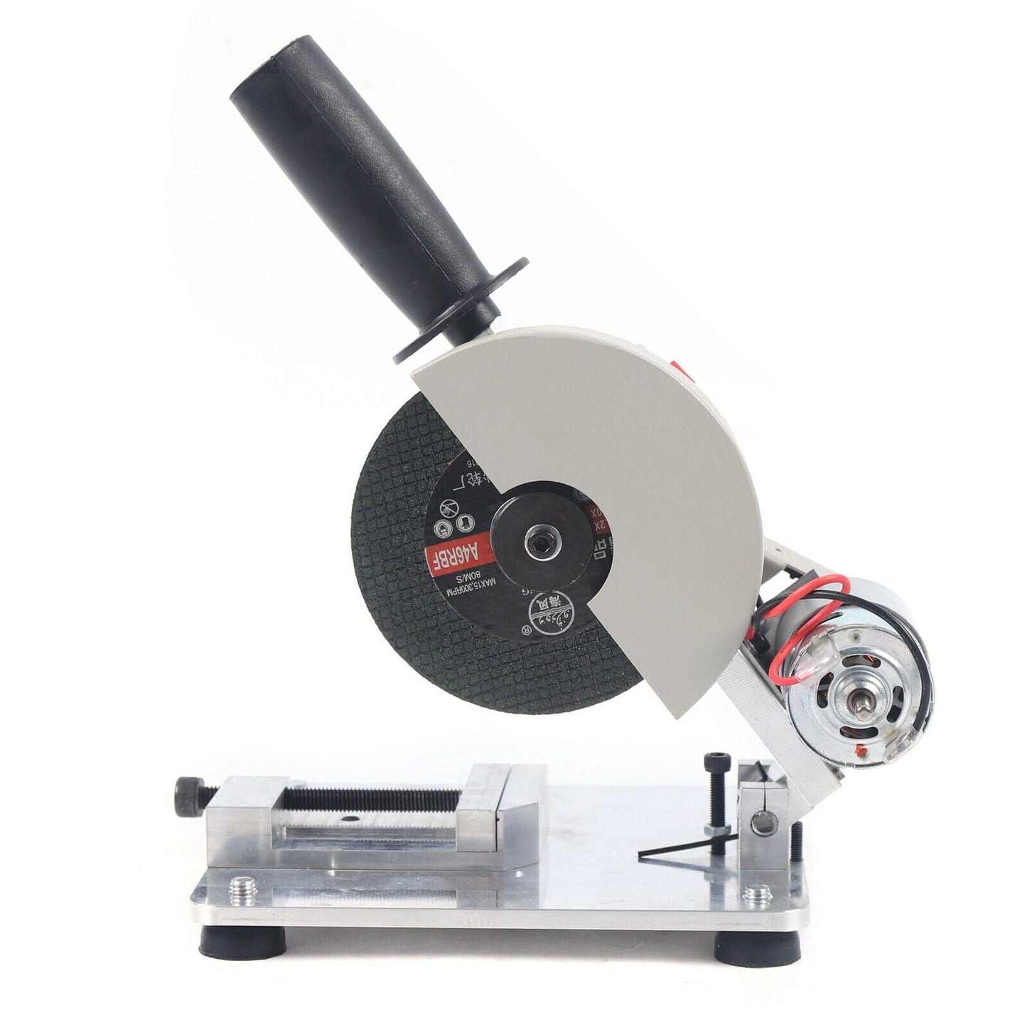 4" Mini Table Saw,Portable Cut-off Chop Saw, 0-45° Adjustable Soft Metal Wood Cutting Machine with 7-speed Power Supply