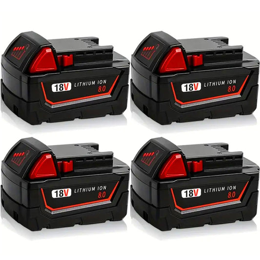 4 PACK for milwaukee m18 lithium xc 8.0 Ah extended capacity battery 48-11-1860