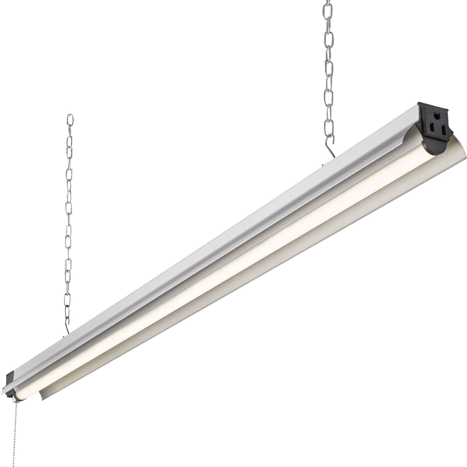 4 ft. 250-Watt Equivalent Integrated LED Silver Shop Light 4000K, Linkable