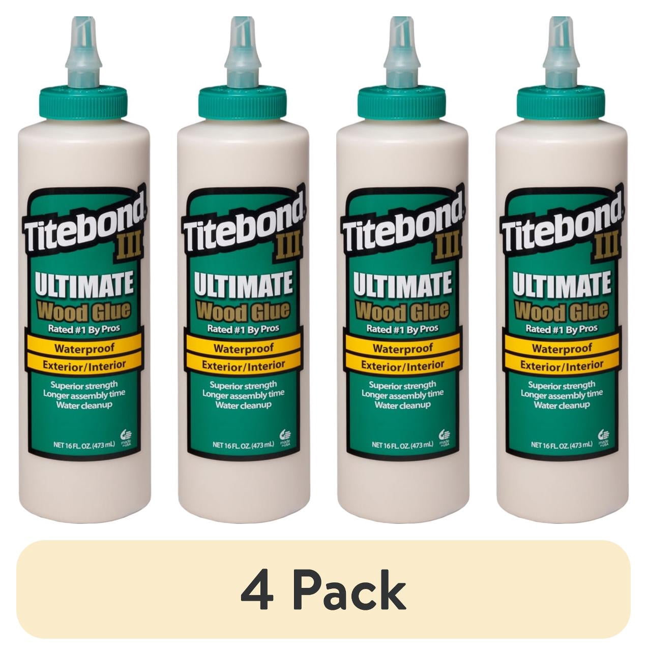 (4 pack) Titebond 1414 16 Oz Tan TitebondÂ® III Ultimate Wood Glue