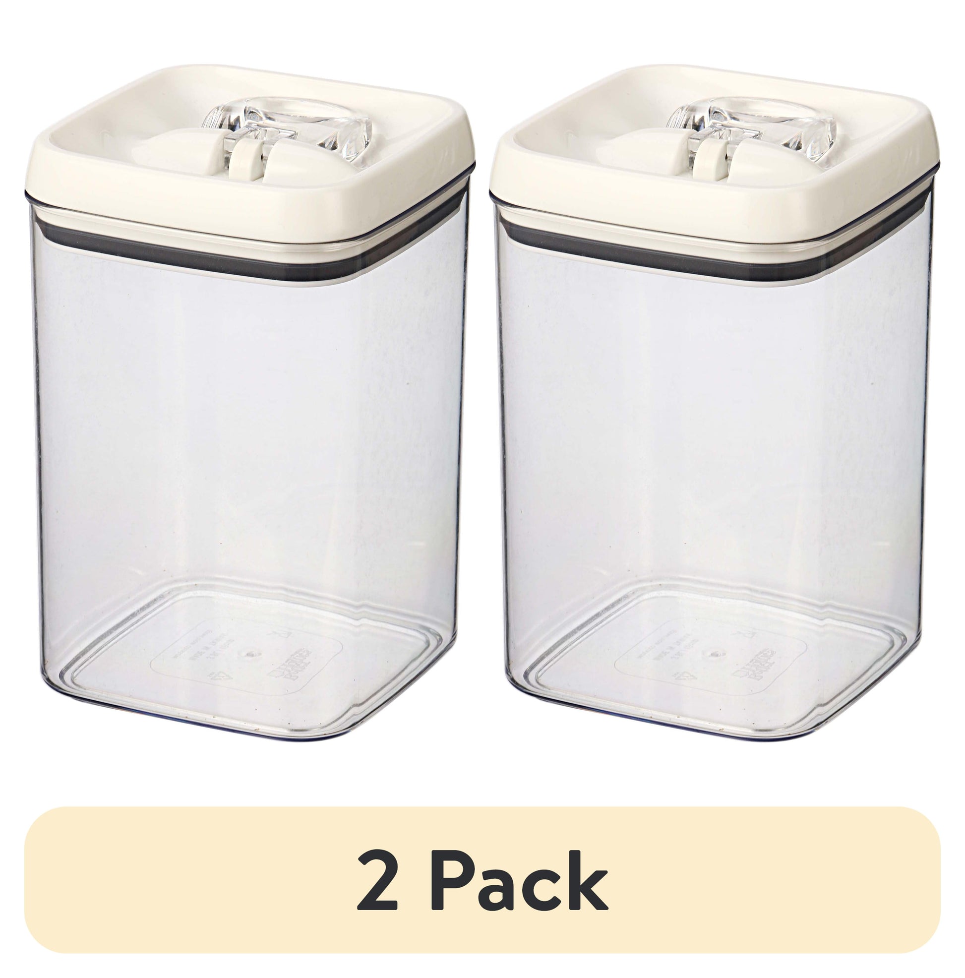 (Paquete de 2) Better Homes & Gardens Canister - Contenedor Cuadrado para Almacenamiento de Alimentos Flip-TiteÂ® de 13.8 Tazas, DiseÃ±ado para Ayudar con la OrganizaciÃ³n de la Despensa y el Almacenamiento de Alimentos