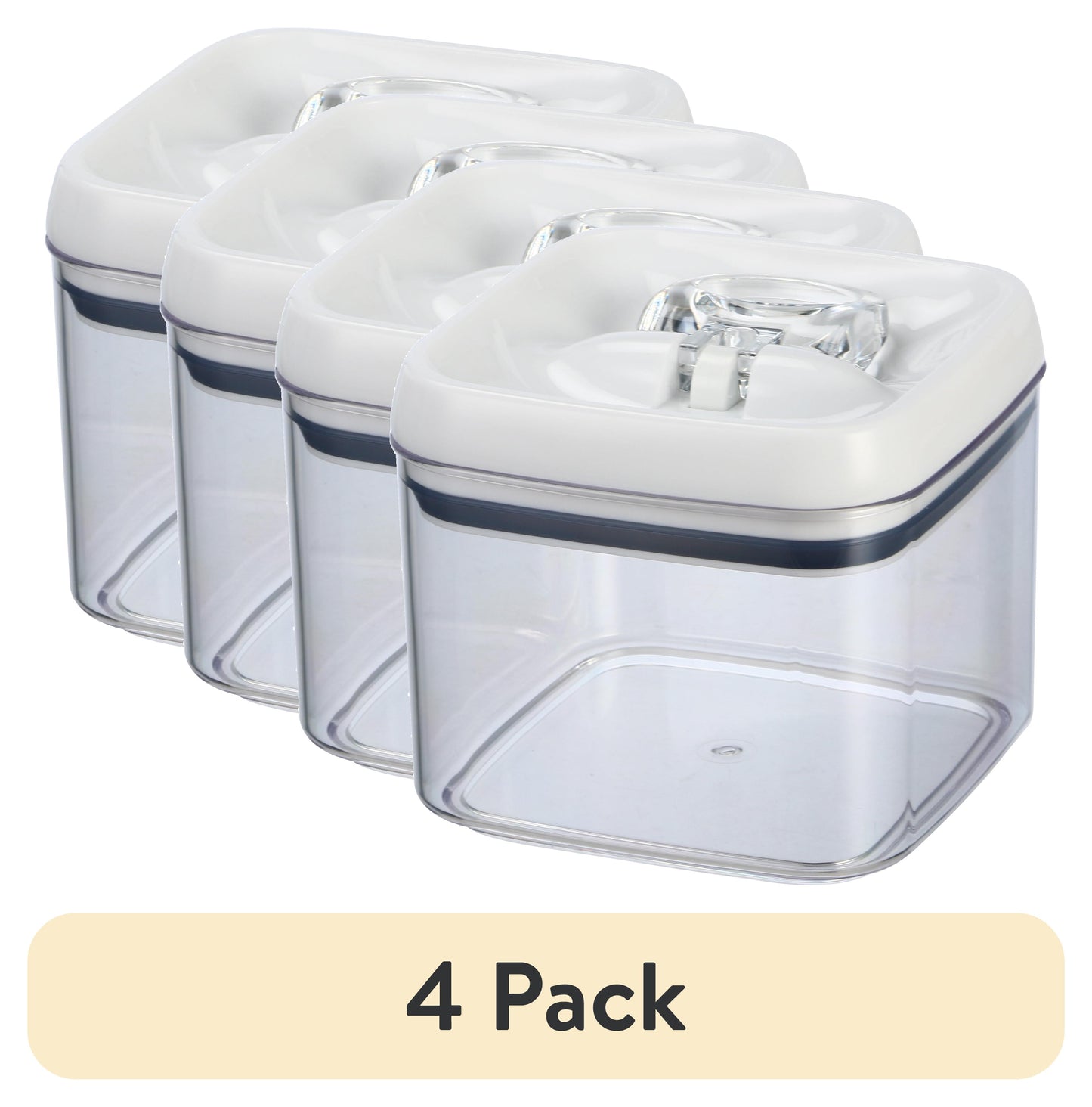 (2 pack) Better Homes & Gardens Canister - 6.2 Cup Flip-TiteÂ® Square Food Storage Container, Made for Pantry Organization and Food Storage