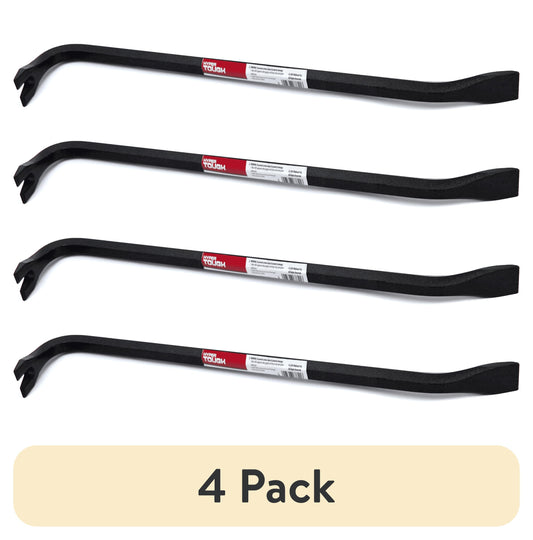 (4 pack) Hyper Tough 18â€ Wrecking Bar, Nail Puller and Crowbar Tool