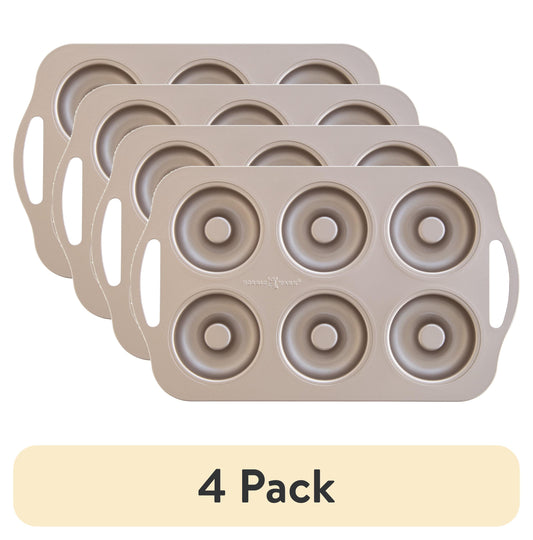 (4 pack) Nordic Ware 6 Cavity Nonstick Steel Donut Pan