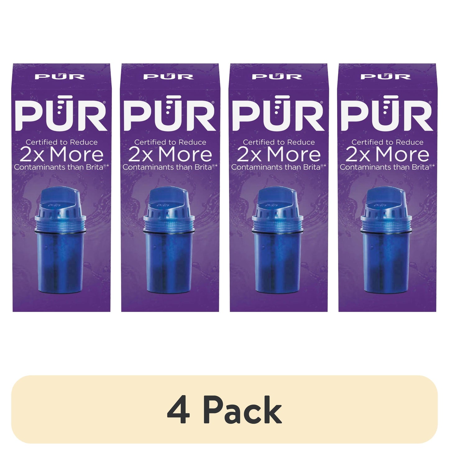 (4 pack) PUR Water Pitcher Replacement Filter, PPF900Z1, 1 Pack