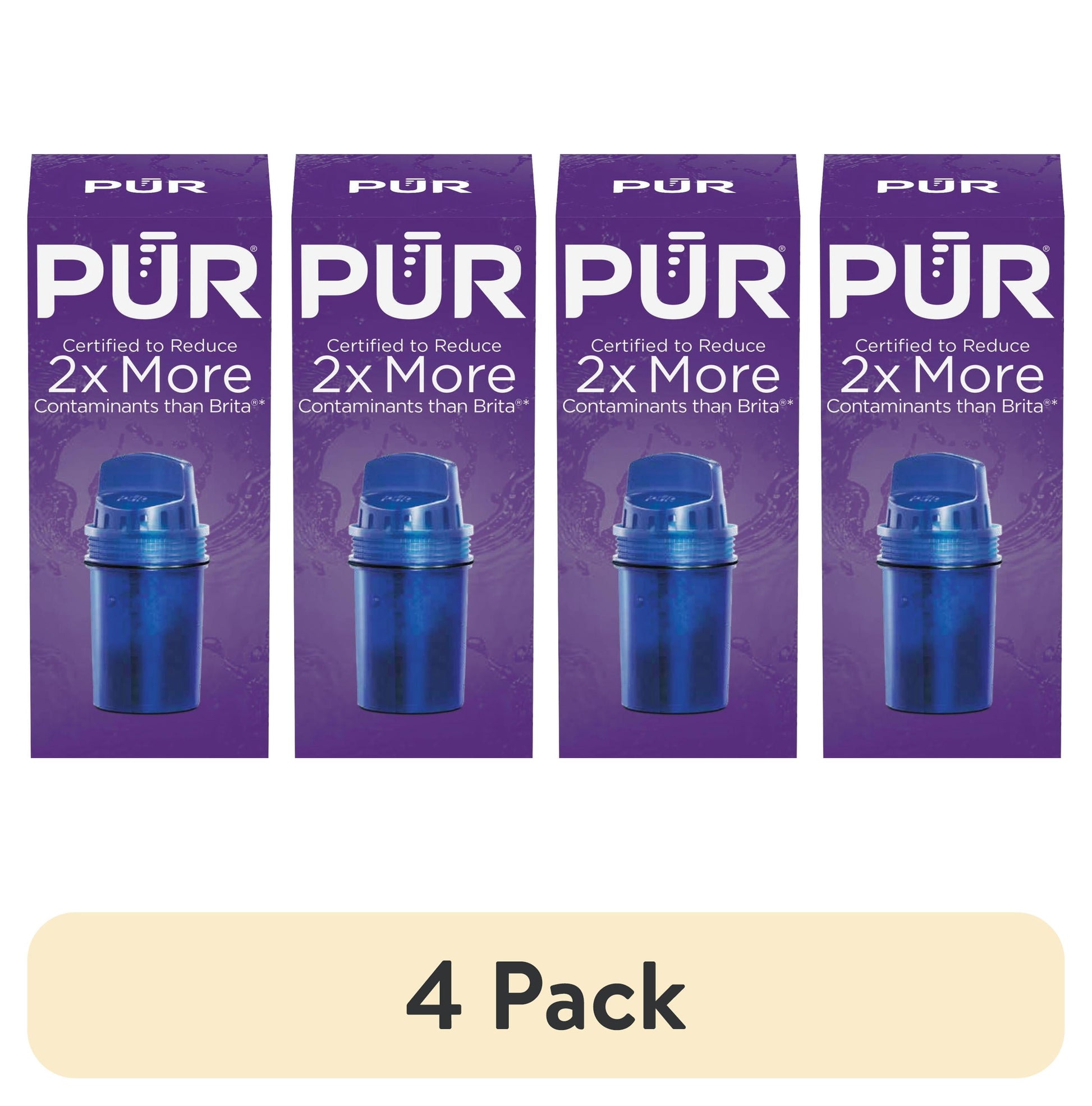 (4 pack) PUR Water Pitcher Replacement Filter, PPF900Z1, 1 Pack