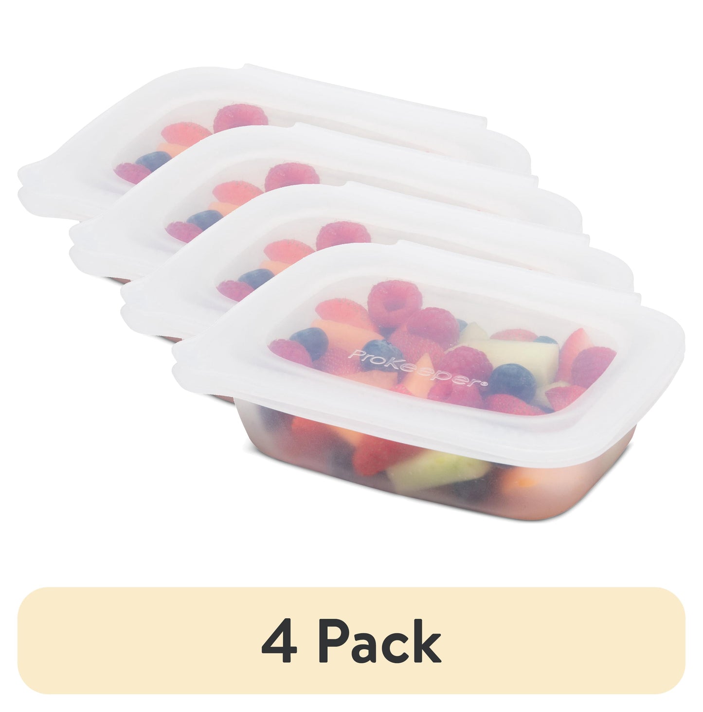 (6 pack) Prokeeper+ 2 Cup Silicone Softbox, Ideal Use for Workday Meals and Travel