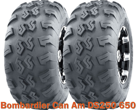 (2) 22x7-10 22x7x10 ATV front tires set Bombardier Can Am DS250 650
