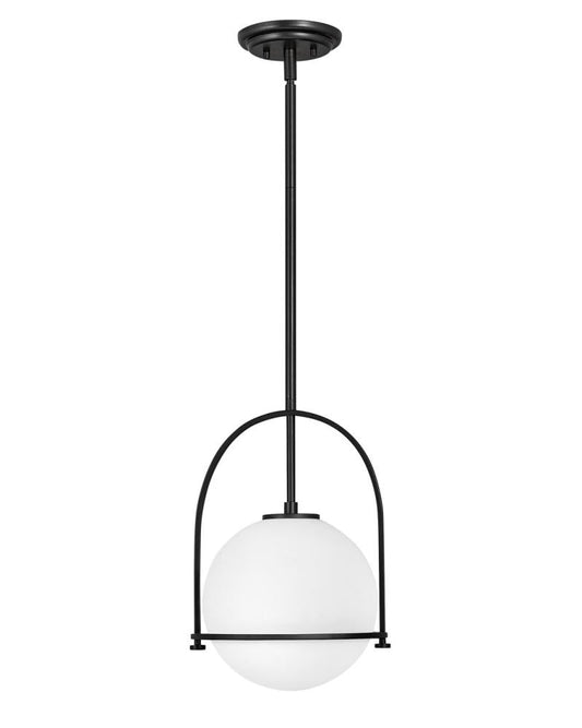 Hinkley Somerset Black Transitional Opal glass Globe Medium Hanging Pendant light 3661551
