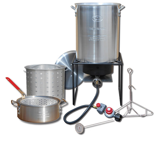 King Kooker Portable Propane Turkey Fryer 29-Quart Manual Ignition Gas Turkey Fryer 12RTFBF3