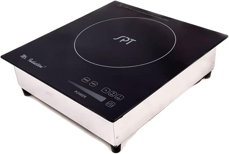SPT SR-657RTA: Commercial 220V 2600W Built-in Induction Cooktop, Black/Silver