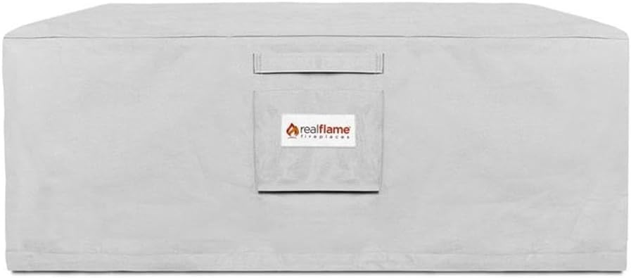 Fabric 40" Square Fire Pit Protective Cover in Light Gray