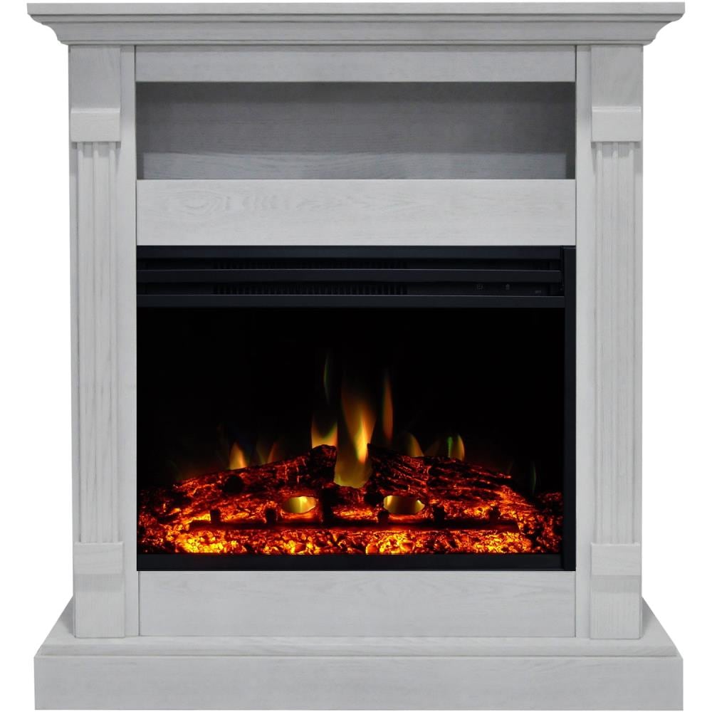 Cambridge 33.9-in W White Fan-forced Electric Fireplace CAM3437-1WHTLG3