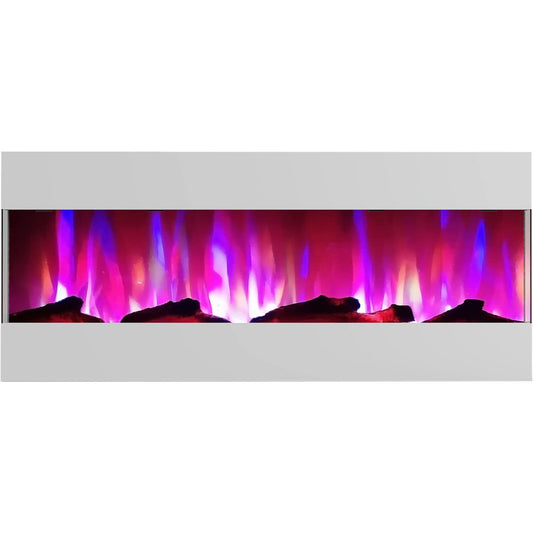 Cambridge 50-in W White LED Electric Fireplace CAM50RECWMEF-2WHT
