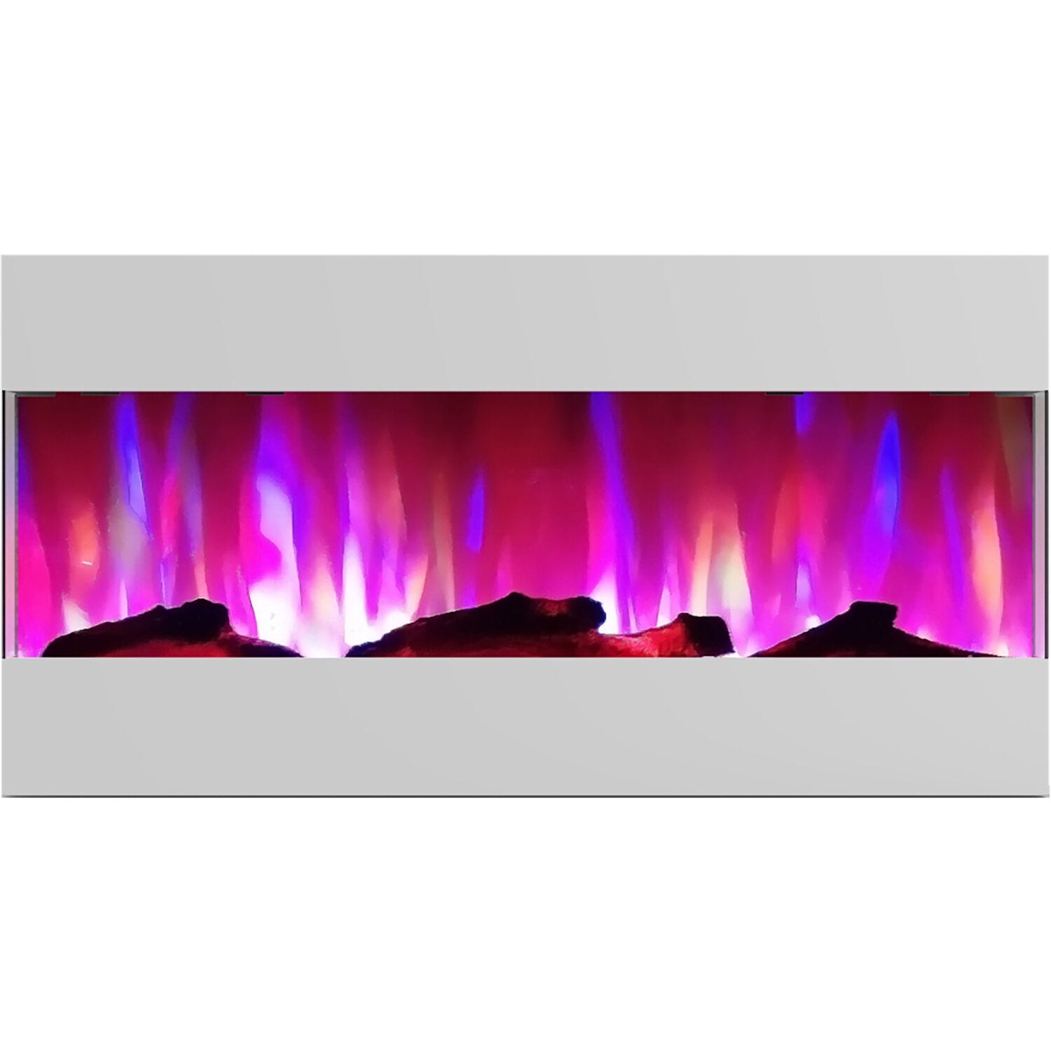 Cambridge 42-in W White LED Electric Fireplace CAM42RECWMEF-2WHT