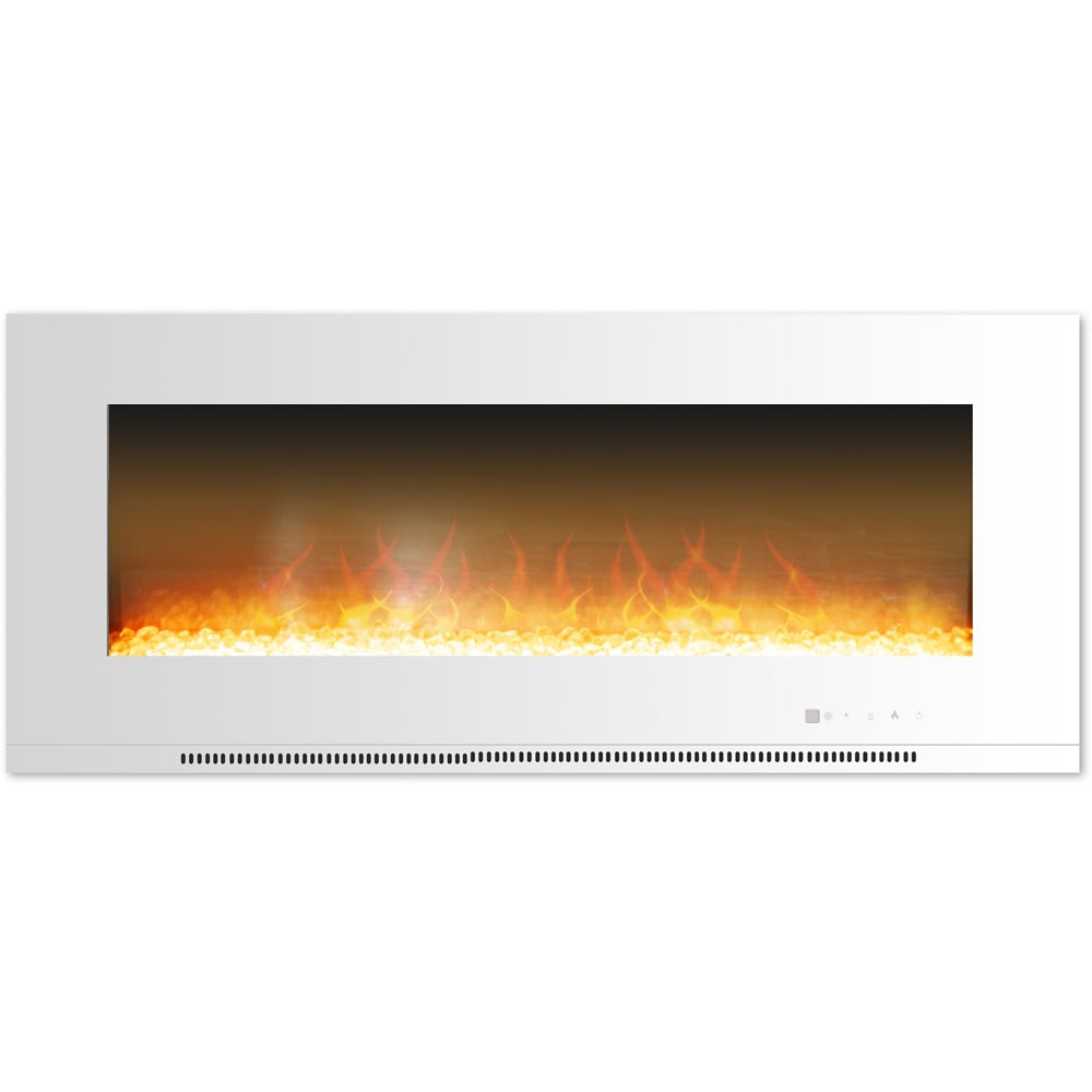 Cambridge 56-in W White Fan-forced Electric Fireplace CAM56WMEF-1WHT