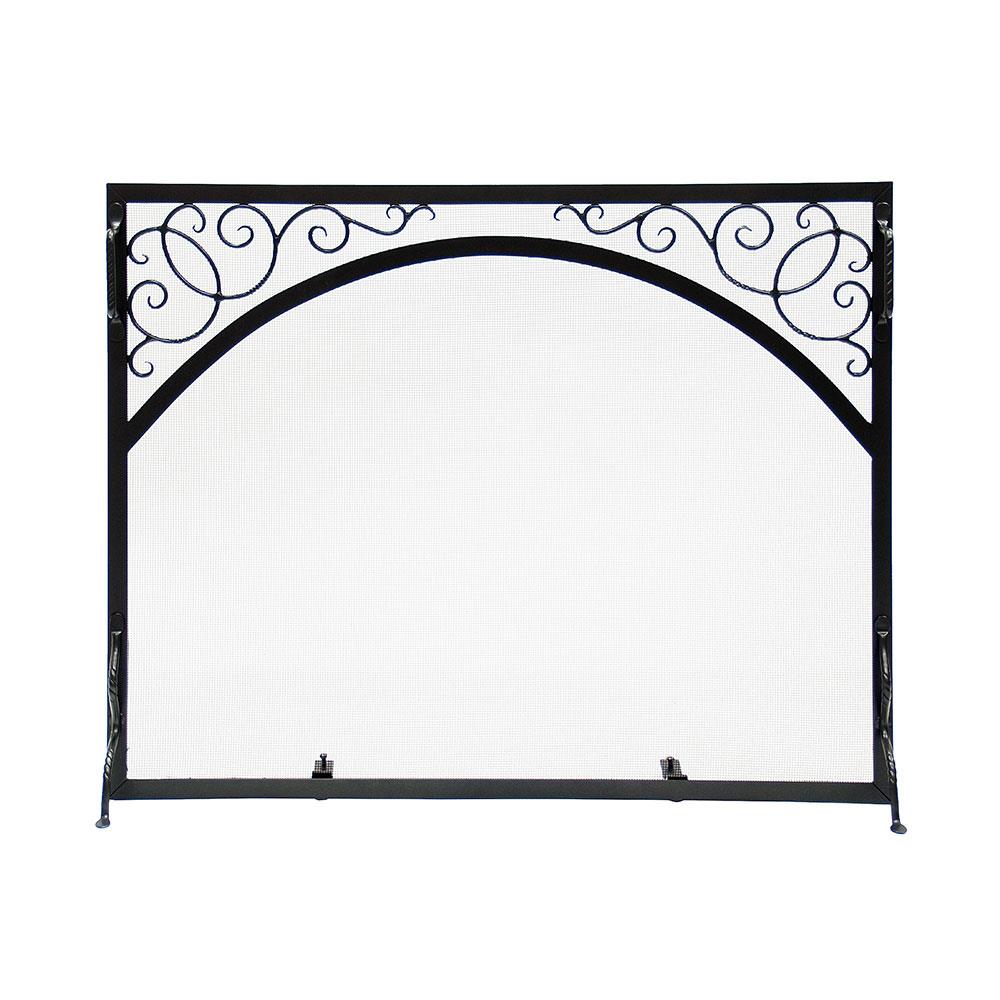 Minuteman International 0.5-in Graphite Iron 1-Panel Flat Fireplace Screen GS-3830