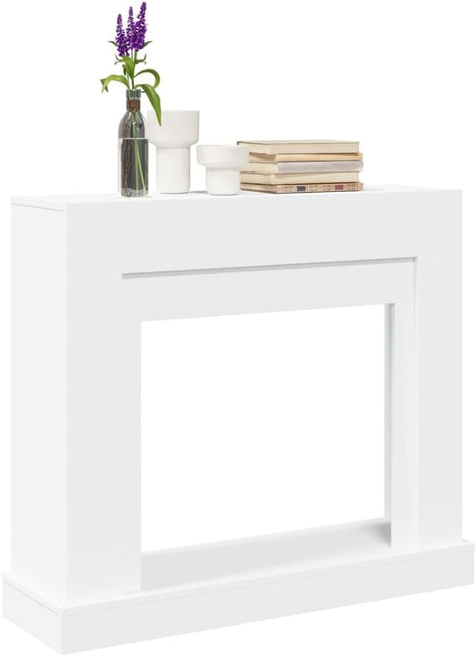 Fireplace Surround White 39.4x11.8x34.4 Engineered Wood,Fireplace & Wood Stove Accessories,854562