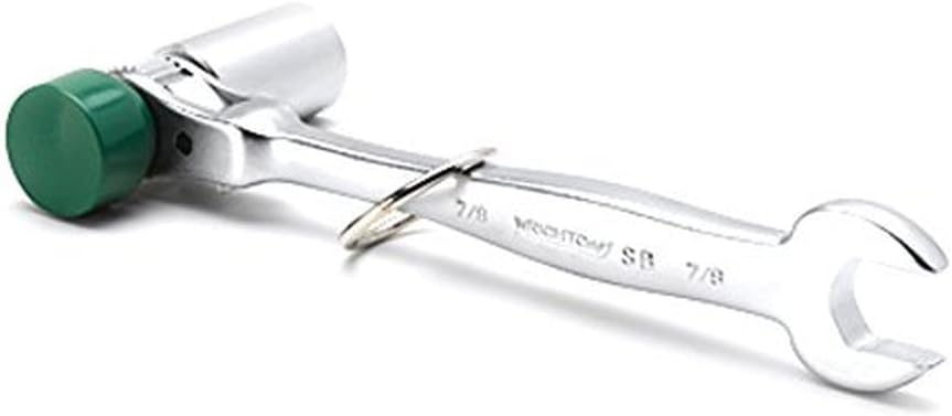 Wright Tool 4488 Scaffold Ratchet, 1/2" Drive | 30-Tooth, 10-1/2" Length, 3-1/4" Swing Arc | Soft Face Hammer Head, Chrome Finish Made in USA