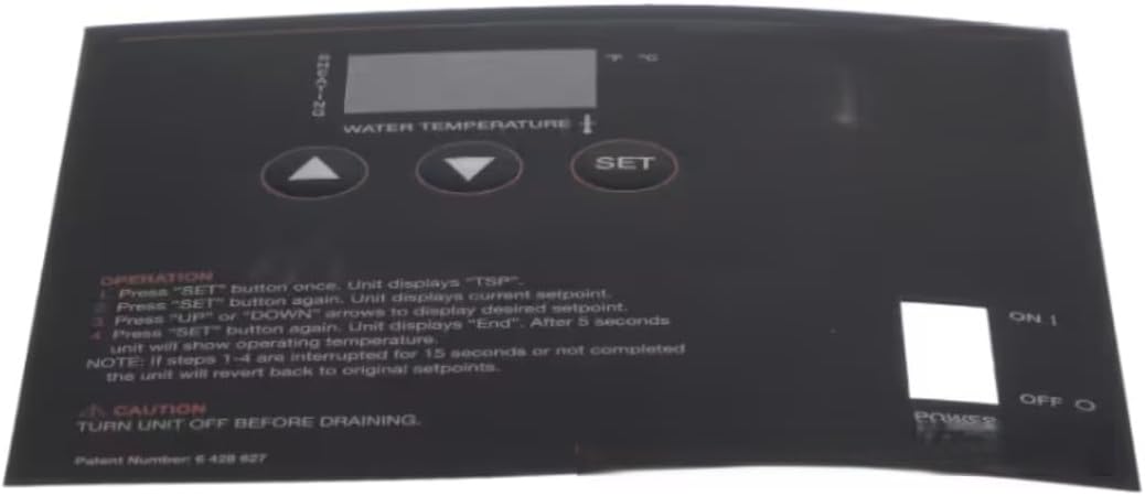 6 428 627 Decal/Overlay, Control, HH2 Hydro Heater