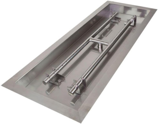 Grand Canyon 30" x 10" Stainless Steel Rectangular Drop-in Pan with H Burner